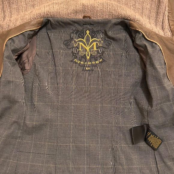Mackage Lamb Leather Shawl Collar Jacket Size Medium - Picture 9 of 10